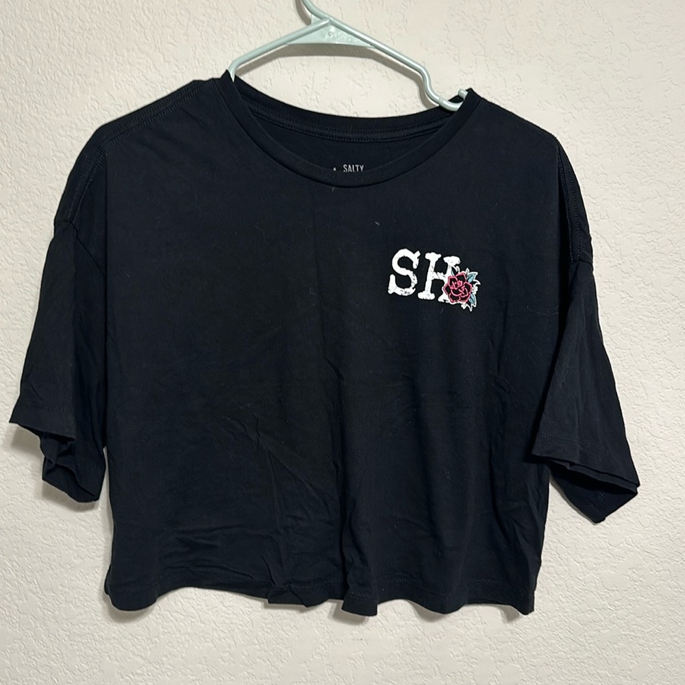 Salty Honey “Never Give Up” crop tee
